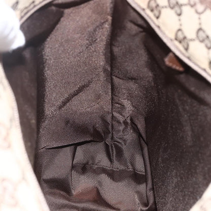 Gucci GUCCI GG Canvas Tote Bag Beige Silver 28892 Authentic 162386