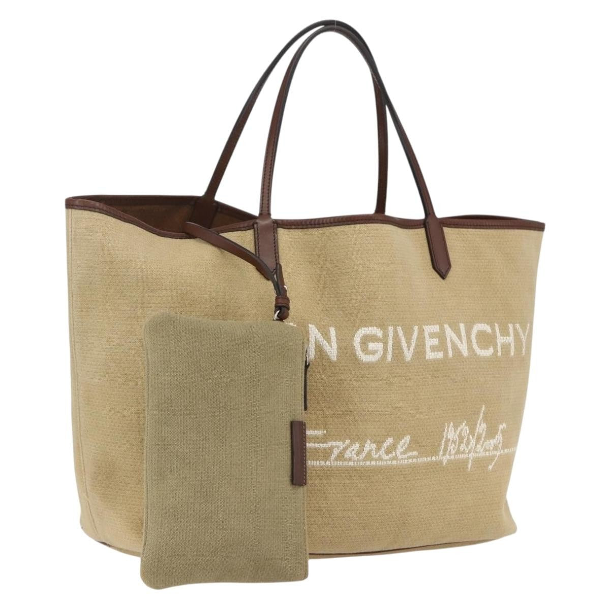 Givenchy GIVENCHY Tote Bag Canvas Beige Authentic ka1015