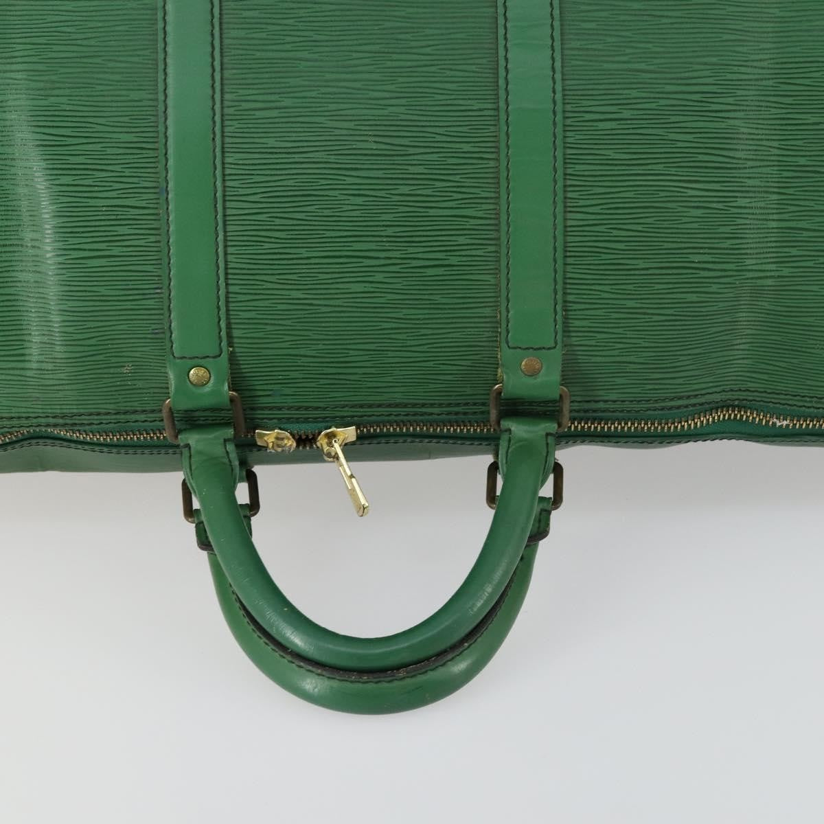 Louis Vuitton LOUIS VUITTON Epi Keepall 55 Boston Bag Green M42954 LV Authentic 158013