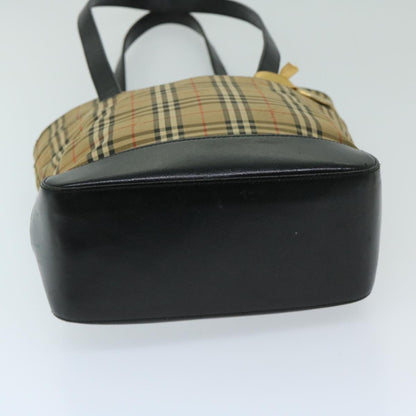 Burberrys Burberrys Nova Check Shoulder Bag Canvas Beige Black Authentic yk11247