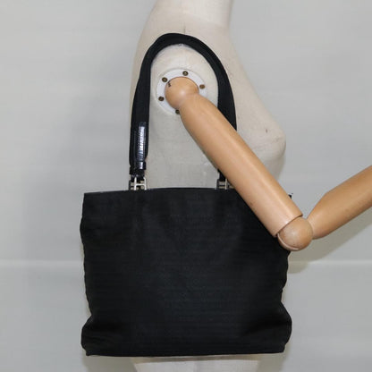 Prada PRADA Hand Bag Nylon Black Silver Authentic 96925