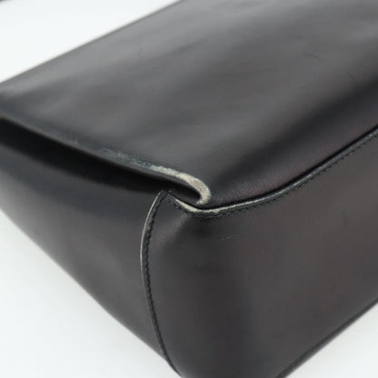 Gucci GUCCI Hand Bag Leather Black Gold Authentic ka4348