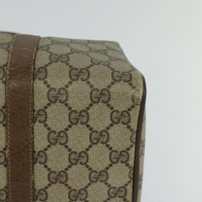 Gucci GUCCI GG Supreme Web Sherry Line Boston Bag PVC Beige Gold 40 02 007 Authentic KD431