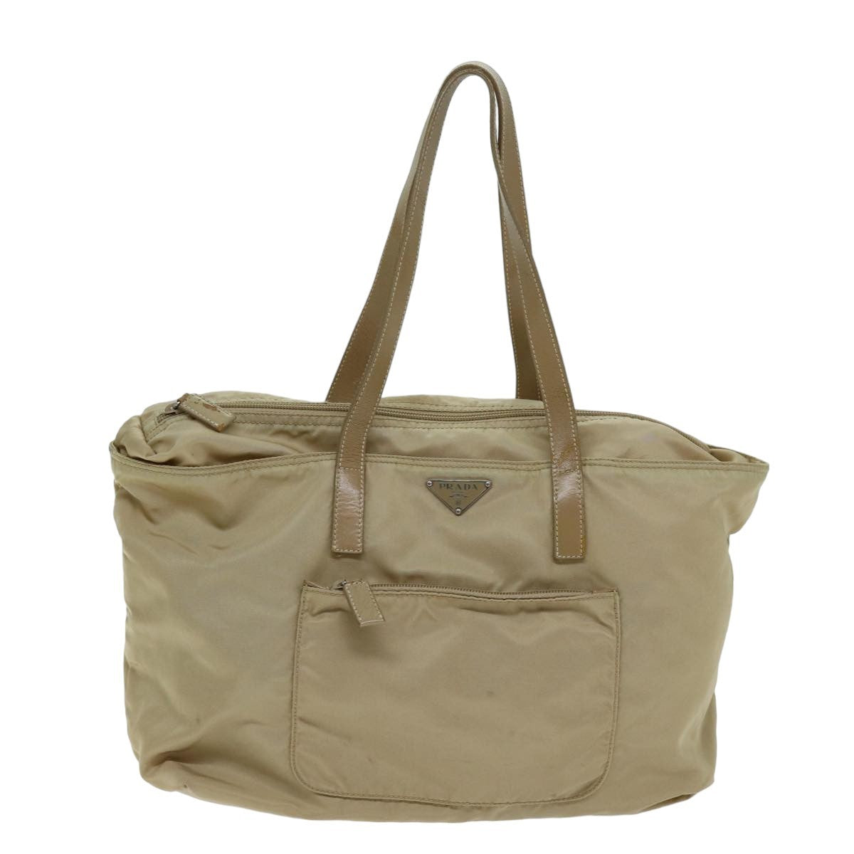 Prada PRADA Tote Bag Nylon Beige Authentic 75668