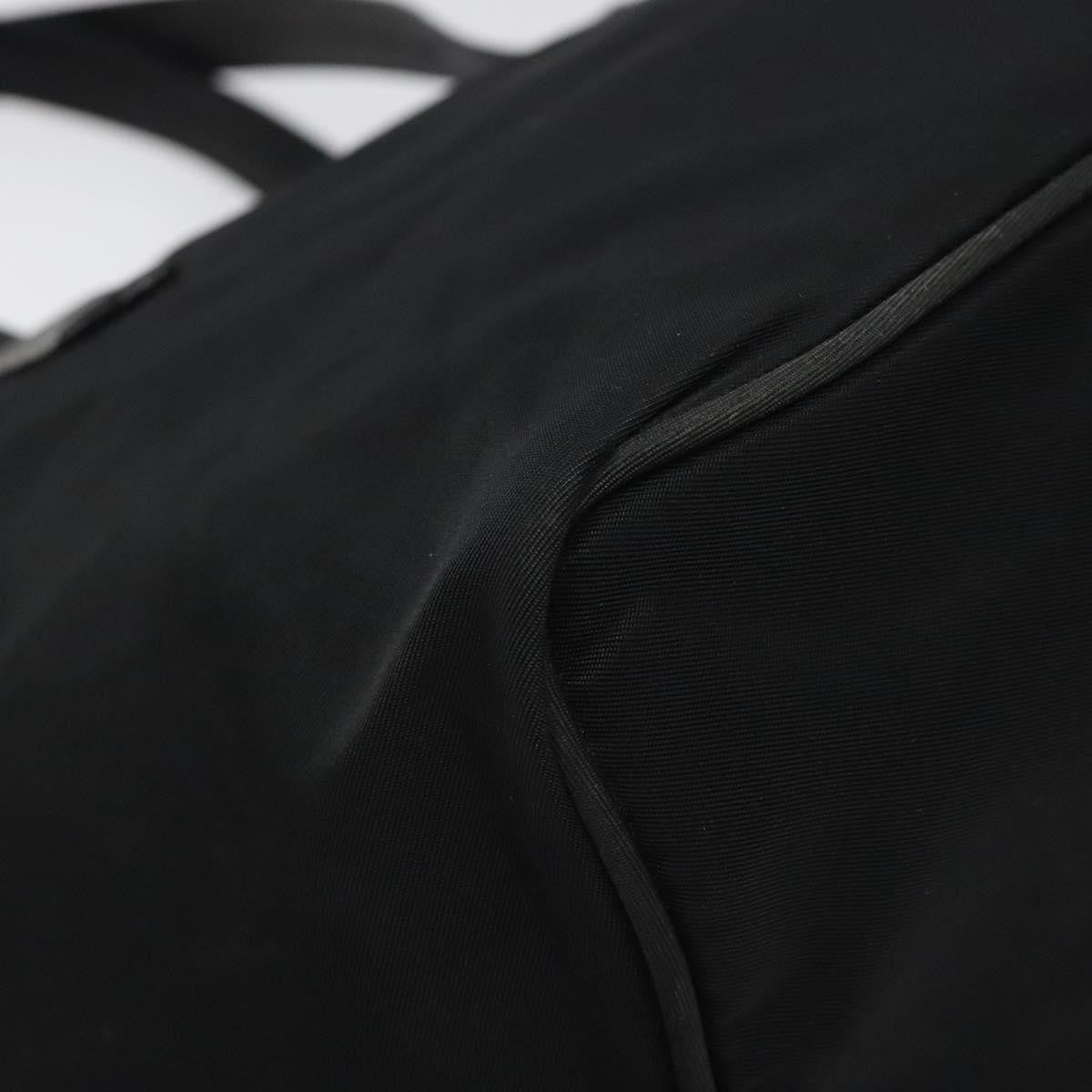 Prada PRADA Hand Bag Nylon Black Silver Authentic 118193