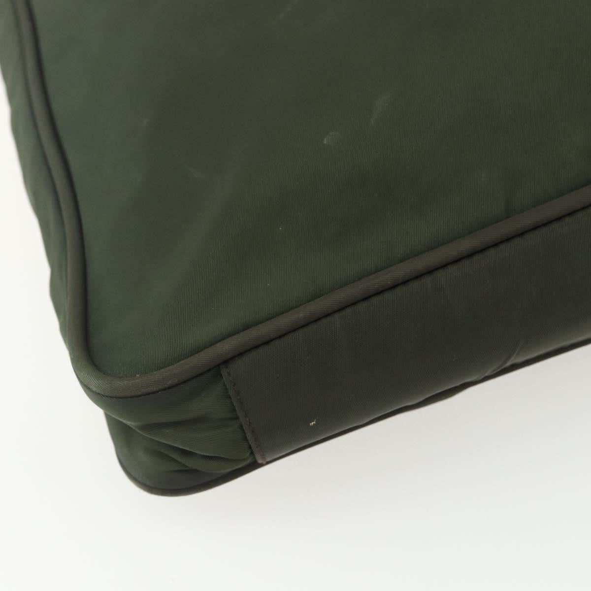Prada PRADA Tote Bag Nylon Green Silver Authentic 151686