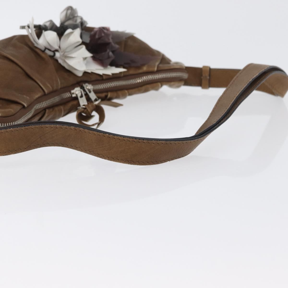 Chloé Chloé Chloe Shoulder Bag Leather Brown Silver Authentic 172747