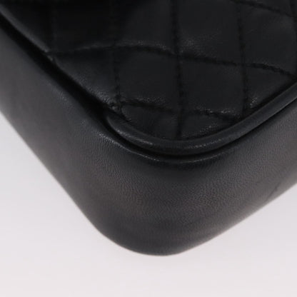 BALLY BALLY Chain Shoulder Bag Leather Black Gold Authentic BA10906