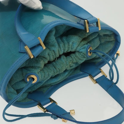 Louis Vuitton LOUIS VUITTON Epi Plage Mini Lagoon Bay Hand Bag Blue M92472 LV Authentic ep10332