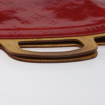 Louis Vuitton LOUIS VUITTON Monogram Vernis Stanton Tote Bag Red M91078 LV Authentic EC405