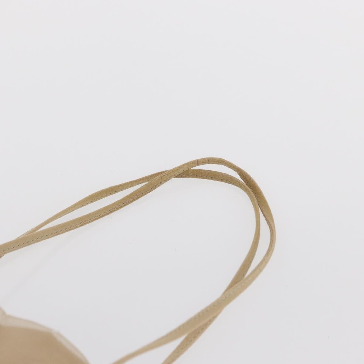 Prada PRADA Hand Bag Satin Beige Authentic 166753