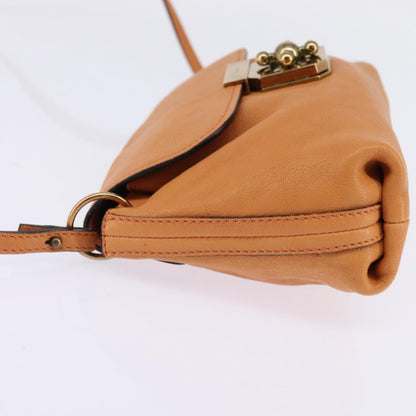 Chloé Chloé Chloe Shoulder Bag Leather Orange Gold Authentic BA5902