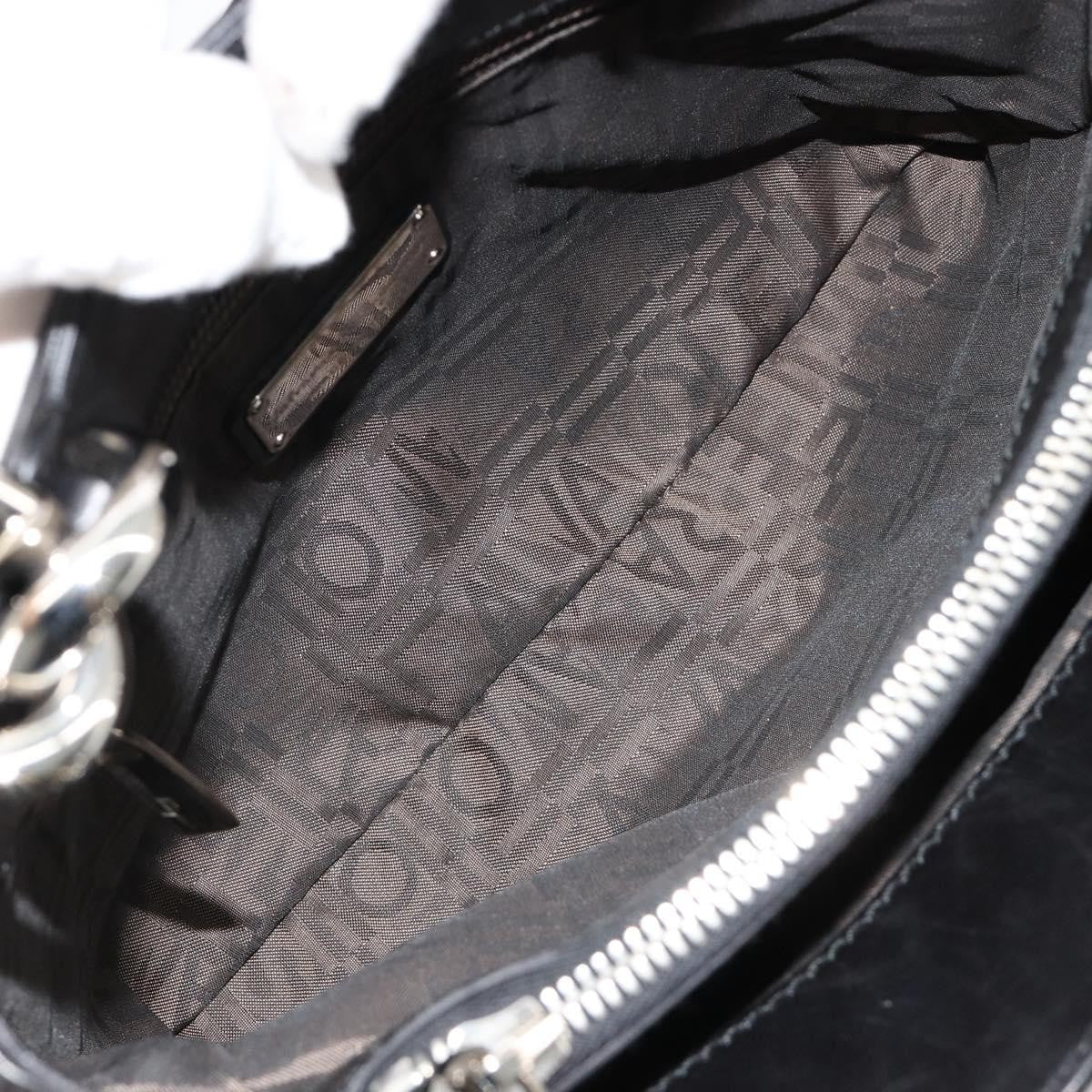 Salvatore Ferragamo Salvatore Ferragamo Hand Bag Leather Black Silver Authentic 178908A