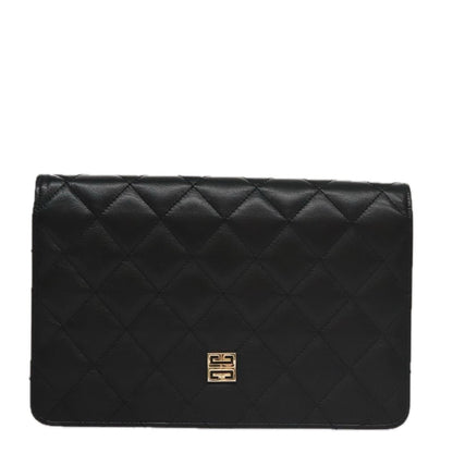 Givenchy GIVENCHY Chain Shoulder Bag Leather Black Authentic bs20851