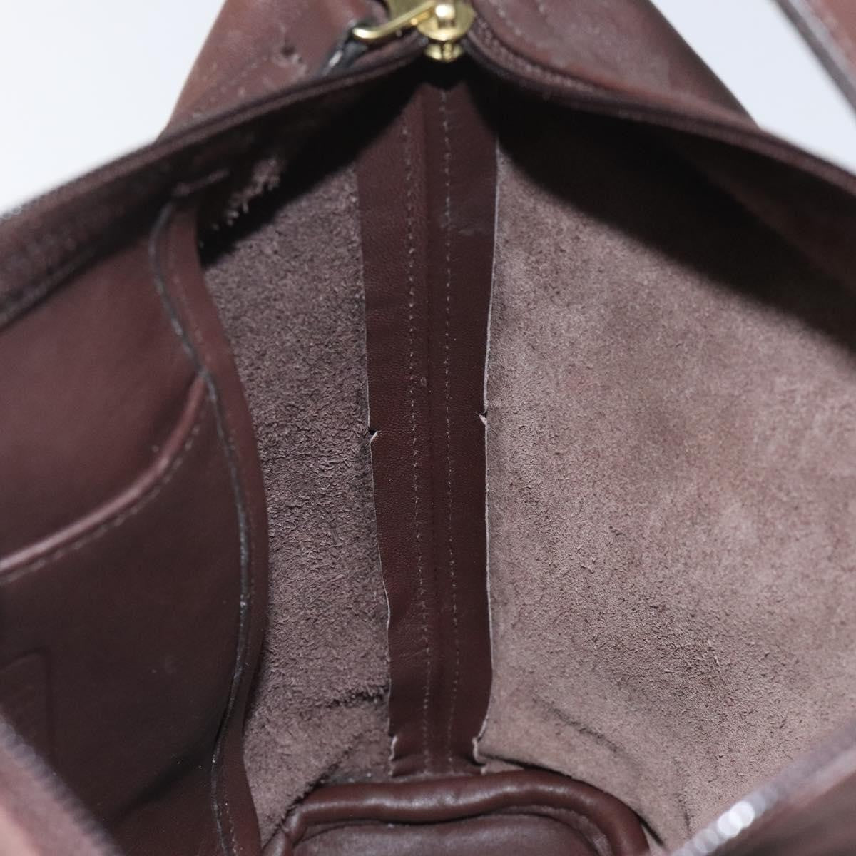 Coach Coach Shoulder Bag Leather Brown gold Authentic am8019