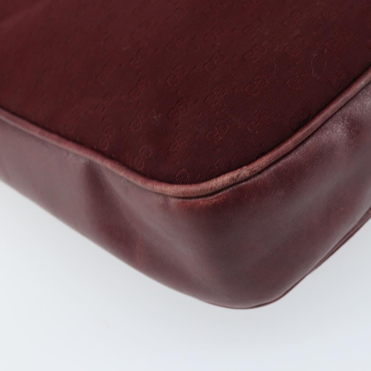 Gucci GUCCI Micro GG Supreme Shoulder Bag Bordeaux Gold Authentic ep13943