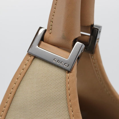 Gucci GUCCI Jackie Shoulder Bag Canvas Leather Beige Silver 002 1067 Authentic fm5084
