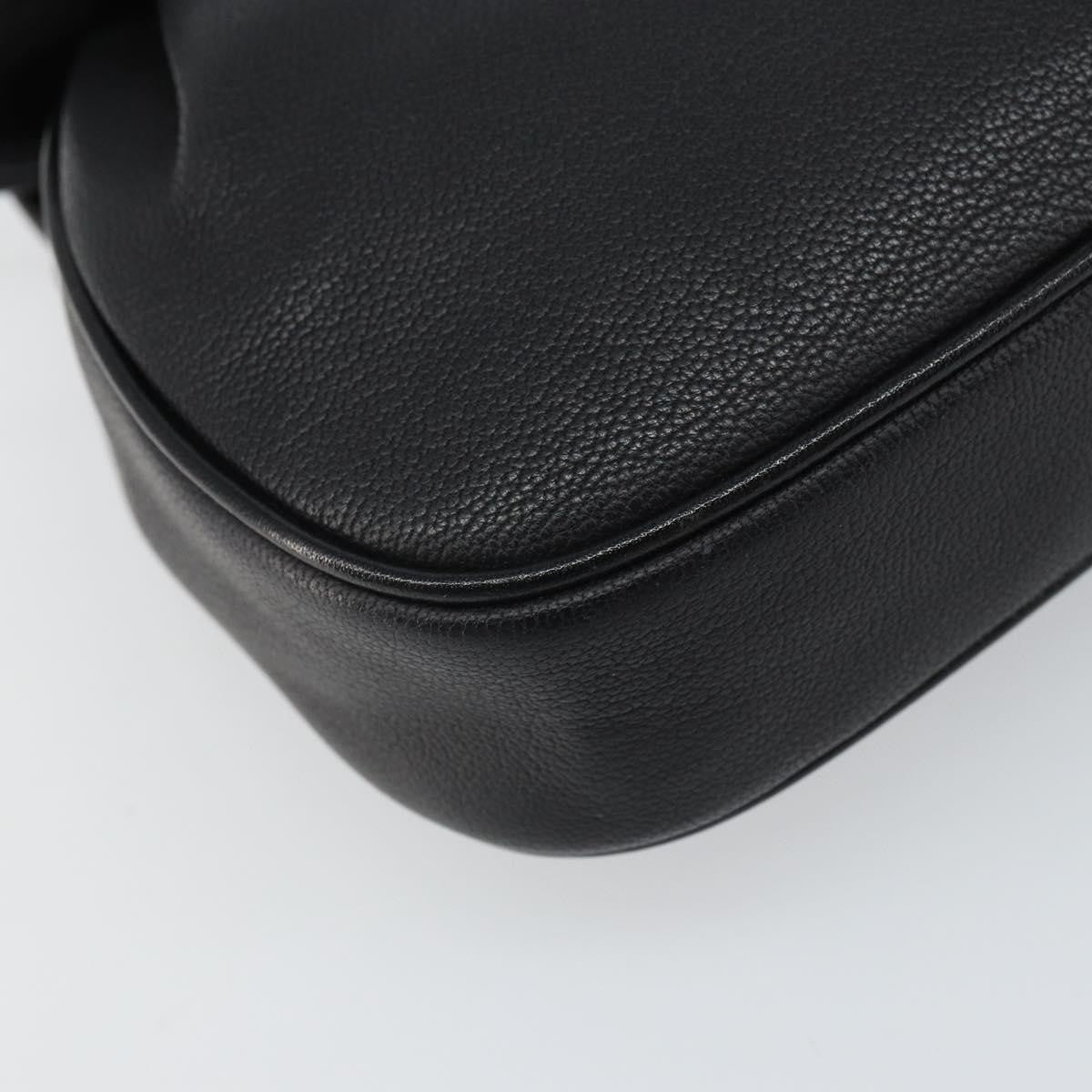 Givenchy GIVENCHY Shoulder Bag Leather Black Gold Authentic bs32977