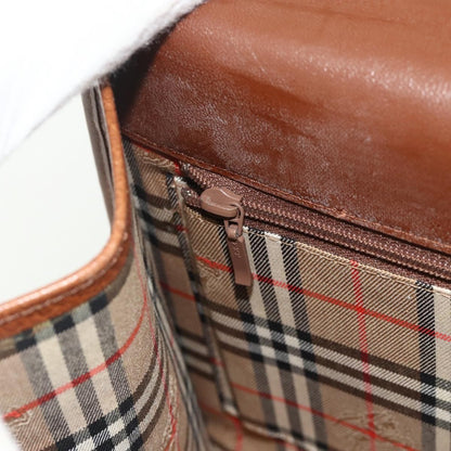 Burberrys Burberrys Hand Bag Leather 2way Brown Gold Authentic 178273