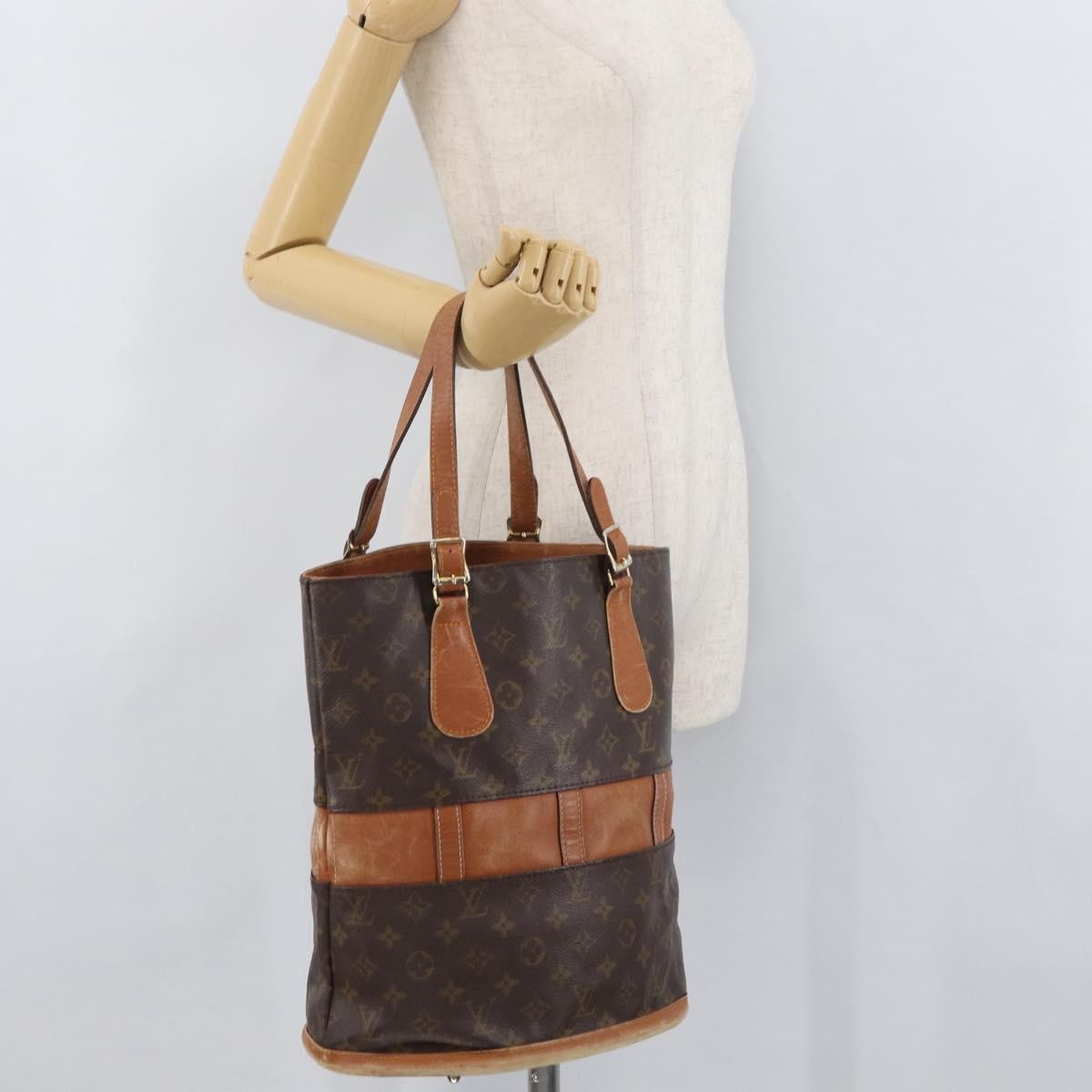 Louis Vuitton LOUIS VUITTON Monogram Bucket GM Shoulder Bag T42236 LV Authentic 160660