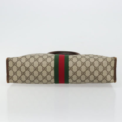 Gucci GUCCI GG Supreme Web Sherry Line Hand Bag PVC Beige Gold 002 4083 39 Authentic ka4103