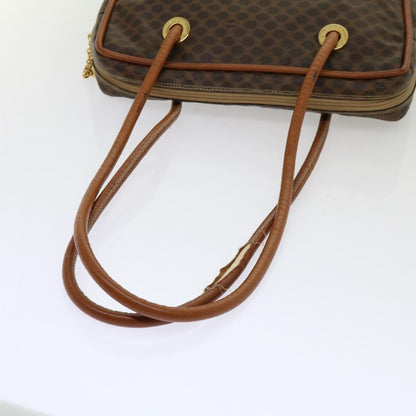 Celine CELINE Macadam Canvas Shoulder Bag PVC Brown Authentic 69901