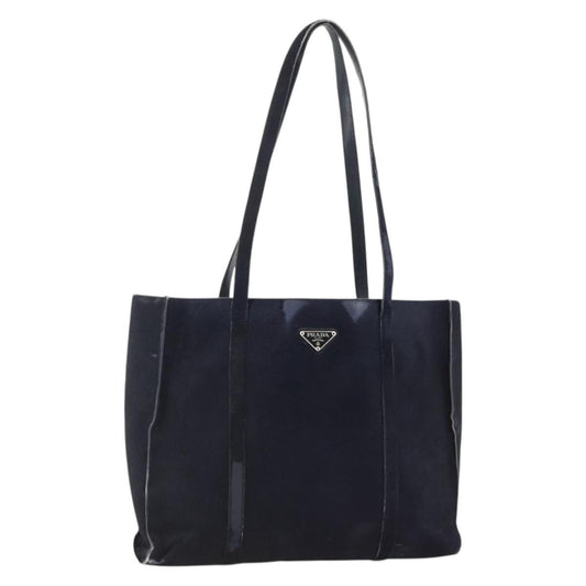 Prada PRADA Tote Bag Harako leather Navy Authentic 167194