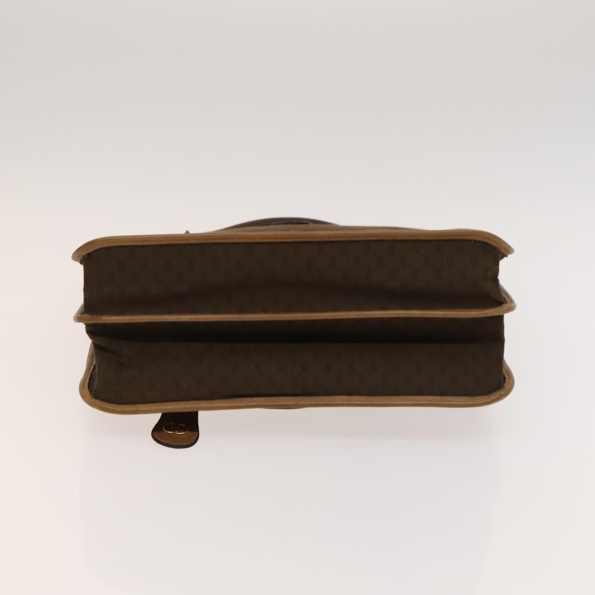 Gucci GUCCI Micro GG Canvas Hand Bag 2way Brown Gold Authentic 121561