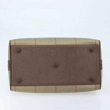 Burberrys Burberrys Nova Check Boston Bag Canvas Beige Gold Authentic ep13303