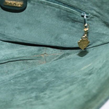 Gucci GUCCI Shoulder Bag Leather Green Gold Authentic am8352