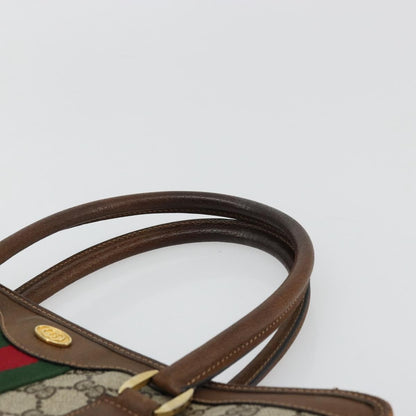 Gucci GUCCI GG Supreme Web Sherry Line Hand Bag PVC Beige Gold 002 4083 39 Authentic ka4103