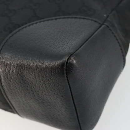 Gucci GUCCI GG Canvas Shoulder Bag Black Silver 114273 Authentic ep14561