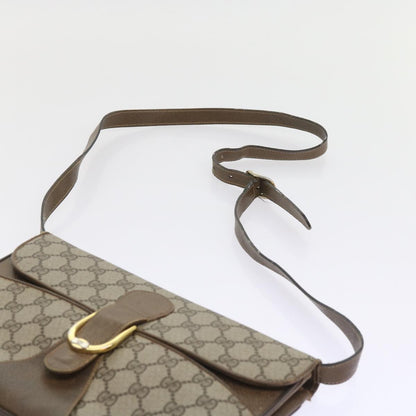 Gucci GUCCI GG Supreme Shoulder Bag PVC Leather Beige Authentic th4221