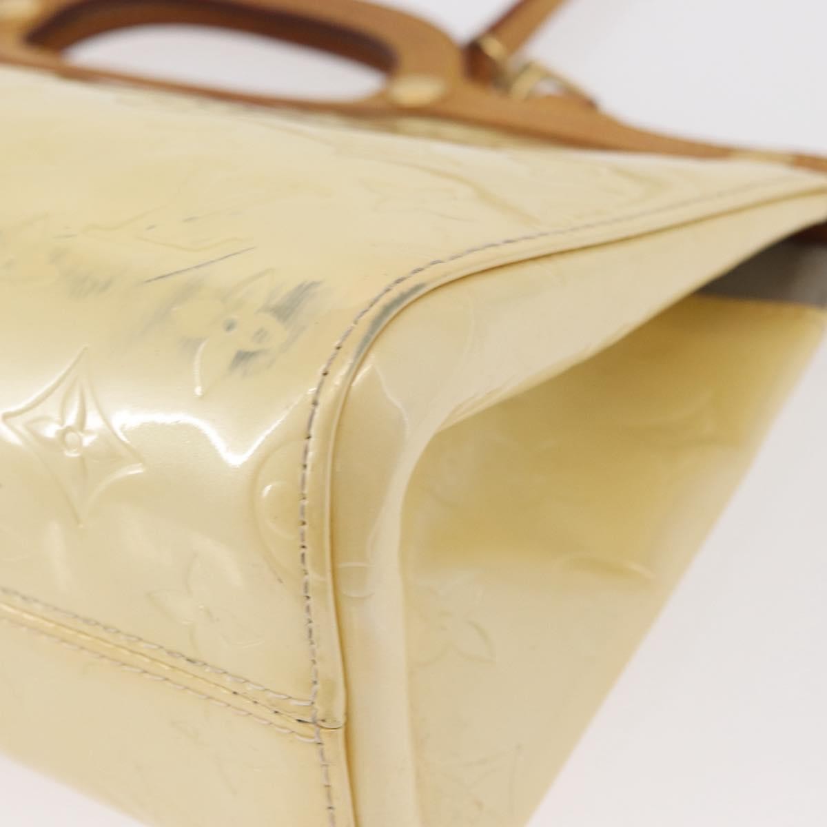 Louis Vuitton LOUIS VUITTON Monogram Vernis Roxbury Drive Hand Bag Perle M91374 LV Authentic 156779