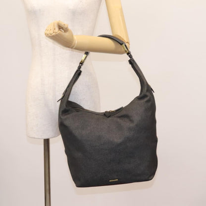 Gucci GUCCI Web Sherry Line Shoulder Bag Denim Black Red Green 73884 Authentic am8160