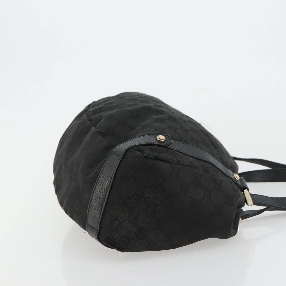 Gucci GUCCI GG Canvas Abbey Tote Bag Black Gold 130736 Authentic 179901