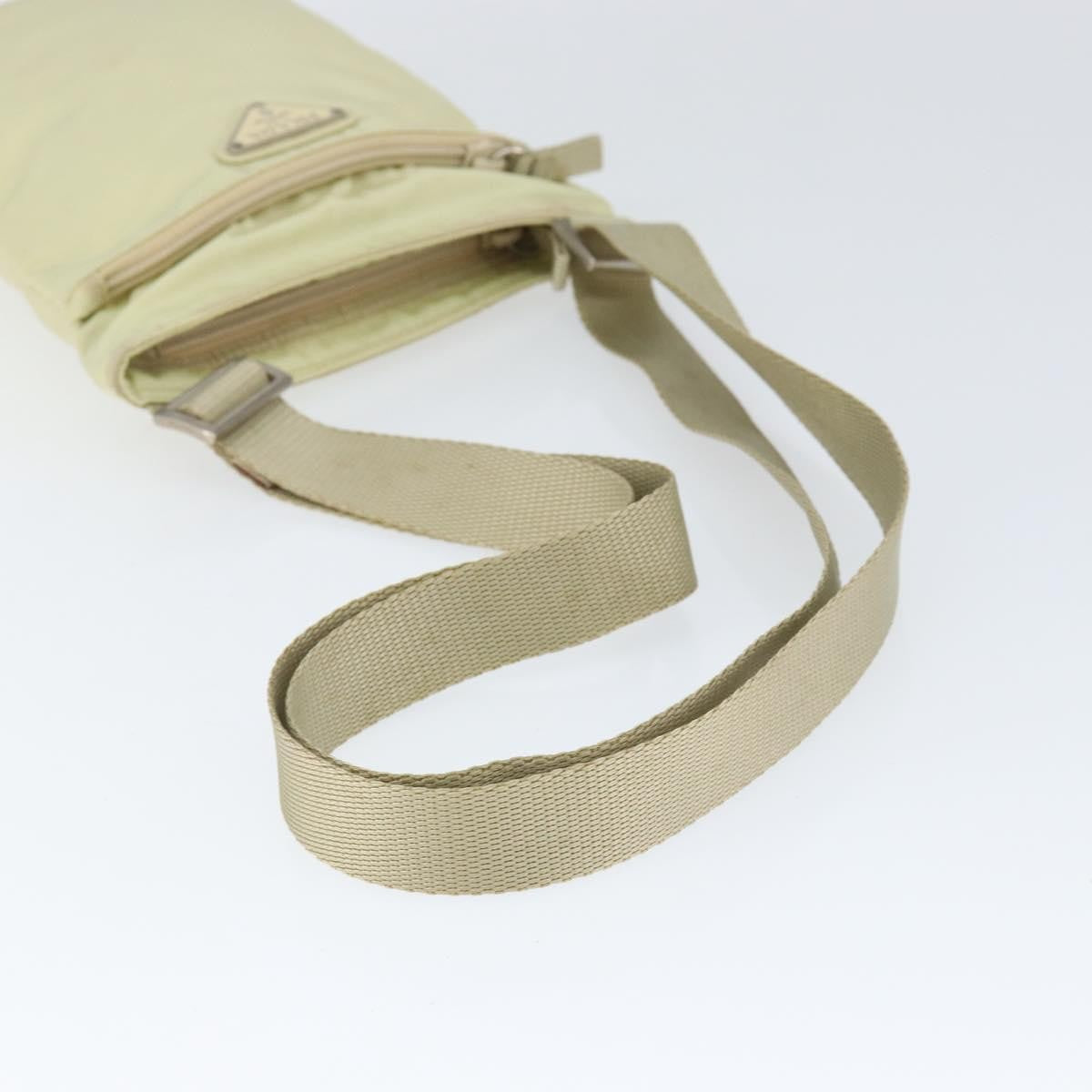 Prada PRADA Shoulder Bag Nylon Ivory Silver Authentic 146915