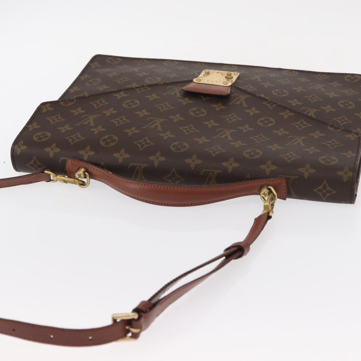 Louis Vuitton LOUIS VUITTON Monogram Porte Documents Bandouliere Bag M53338 LV Authentic 150924
