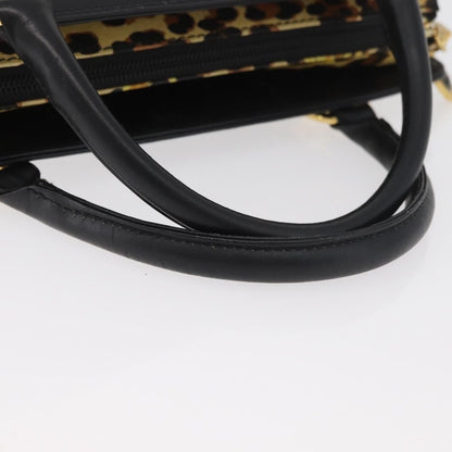 Versace VERSACE Hand Bag PVC Leather Yellow Gold Authentic 177929