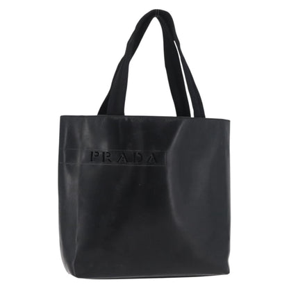 Prada PRADA Hand Bag Leather Black Silver Authentic 169378