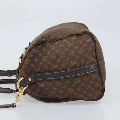 Louis Vuitton LOUIS VUITTON Mini Lin Speedy Bandouliere 30 Bag Brown M95224 Authentic BA9878