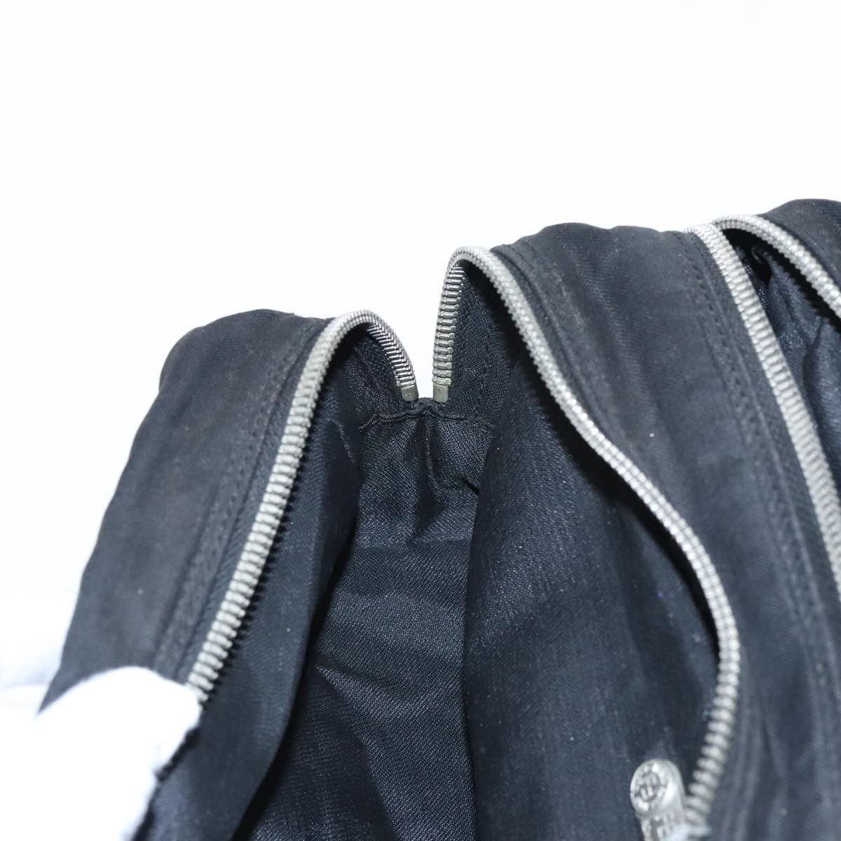 Fendi FENDI Hand Bag Cotton Nylon Black Silver Authentic ti2136