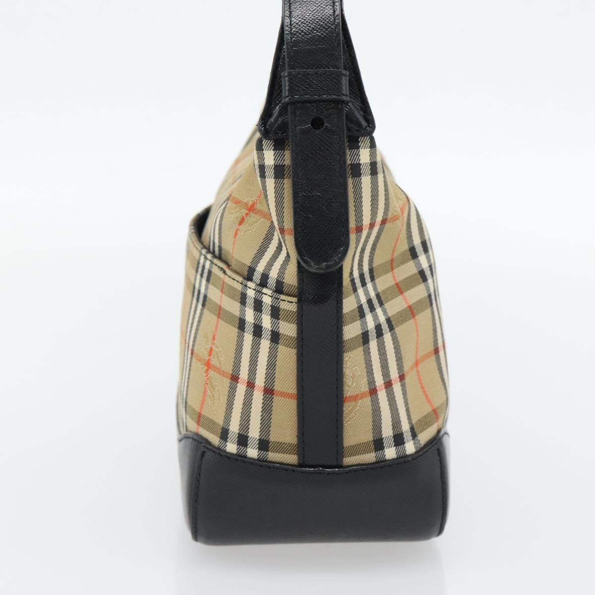 Burberry BURBERRY Nova Check Shoulder Bag Canvas Beige Gold Authentic 182559