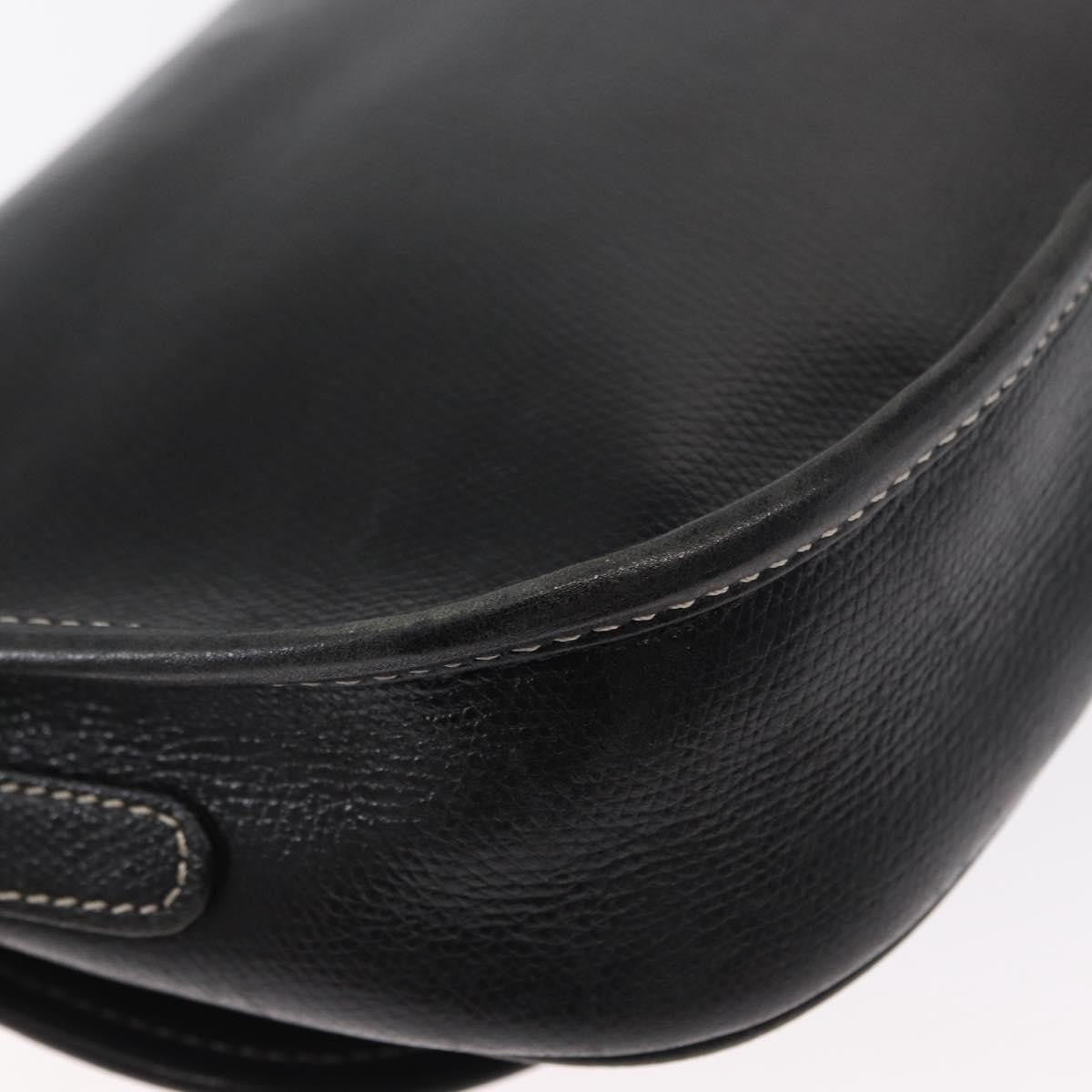 Loewe LOEWE Anagram Shoulder Bag Leather Black Gold Authentic ep12382