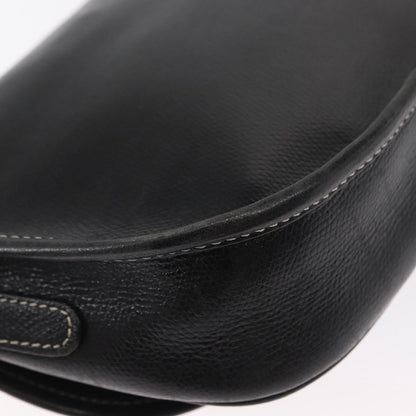 Loewe LOEWE Anagram Shoulder Bag Leather Black Gold Authentic ep12382
