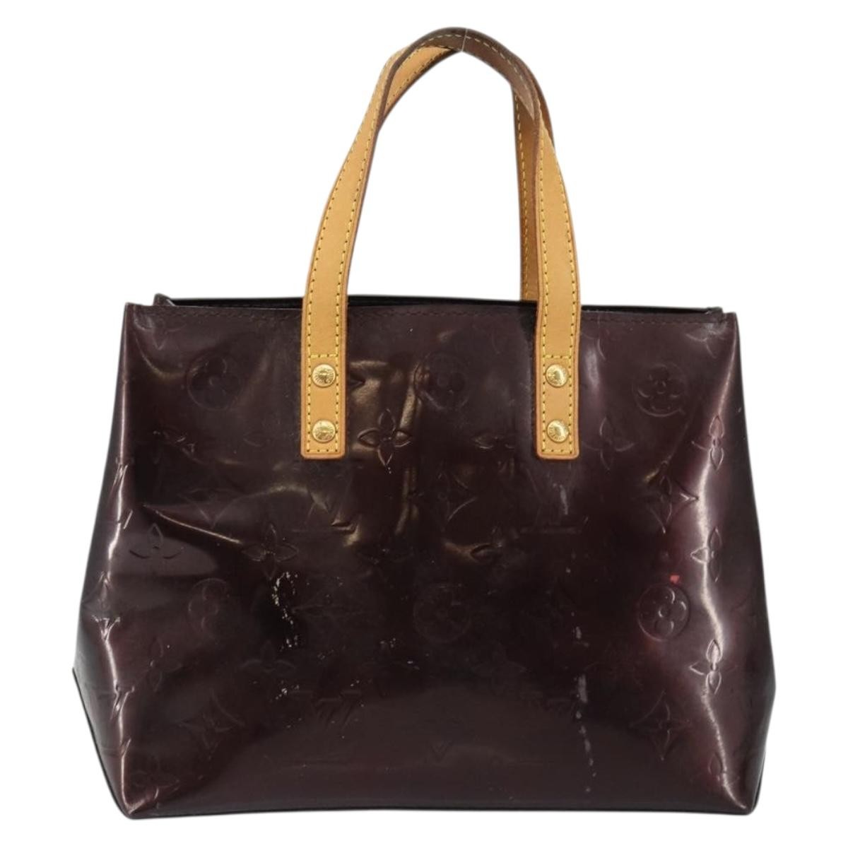 Louis Vuitton LOUIS VUITTON Monogram Vernis Reade PM Hand Bag Amarante M91993 LV Authentic 145457