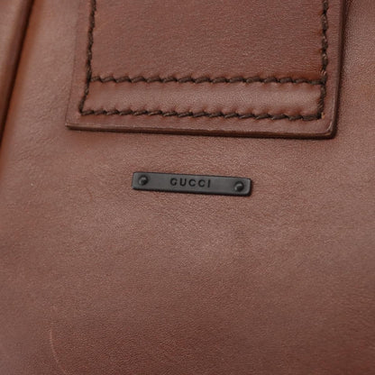 Gucci GUCCI Shoulder Bag Leather Brown 105374 Authentic 156795