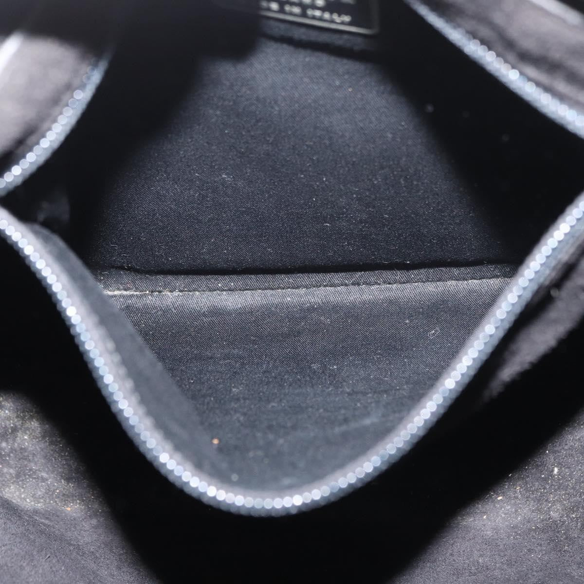 Prada PRADA Hand Bag Leather Black Silver Authentic 169378