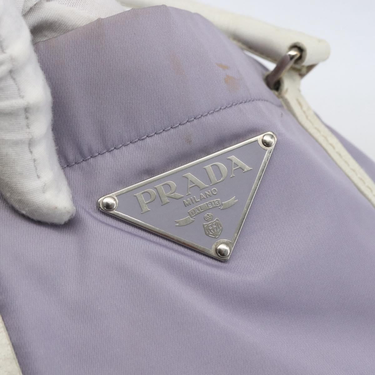 Prada PRADA Backpack Nylon Leather Purple Silver Authentic am10579 Bag