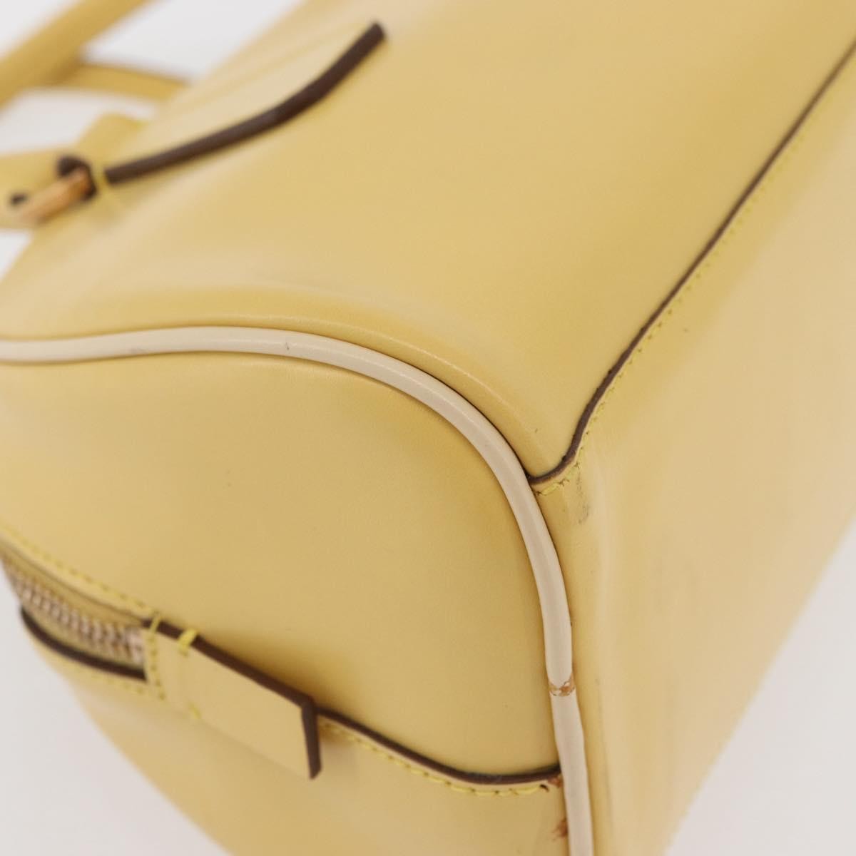 Prada PRADA Hand Bag Leather Yellow Gold Authentic mr2207